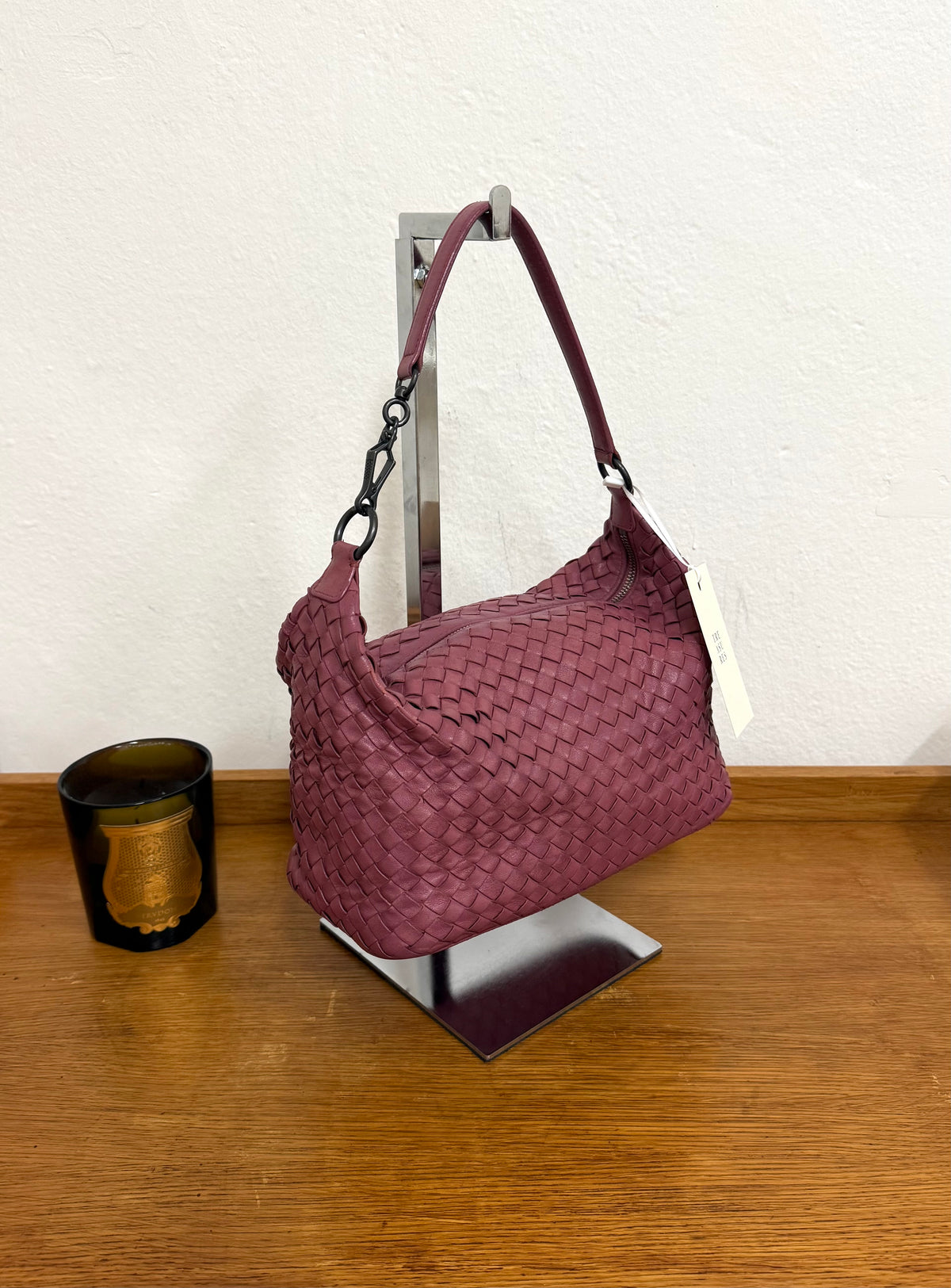 BOTTEGA VENETA INTRECCIATO SHOULDER BAG PINK