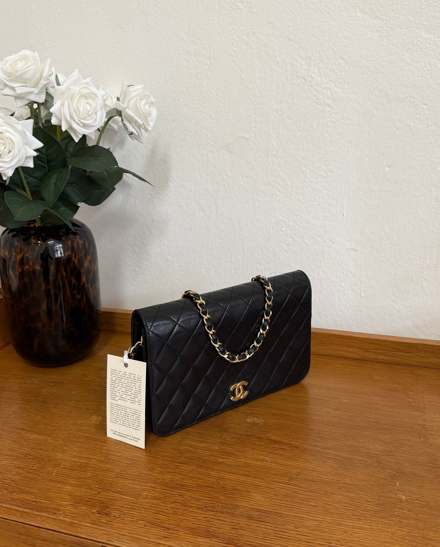 CHANEL FULL FLAP LAMBSKIN BLACK