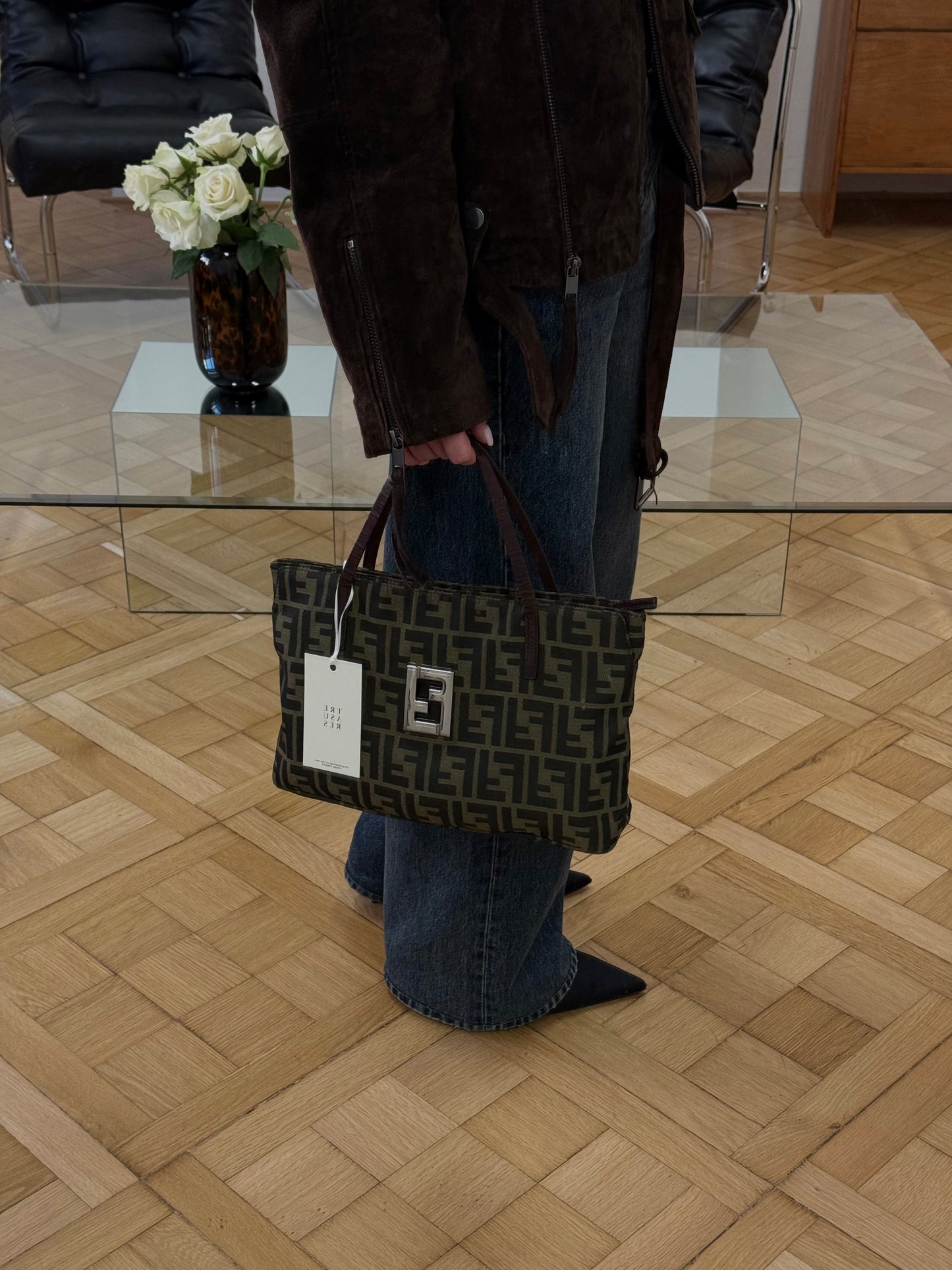 FENDI ZUCCA TOTE HANDBAG