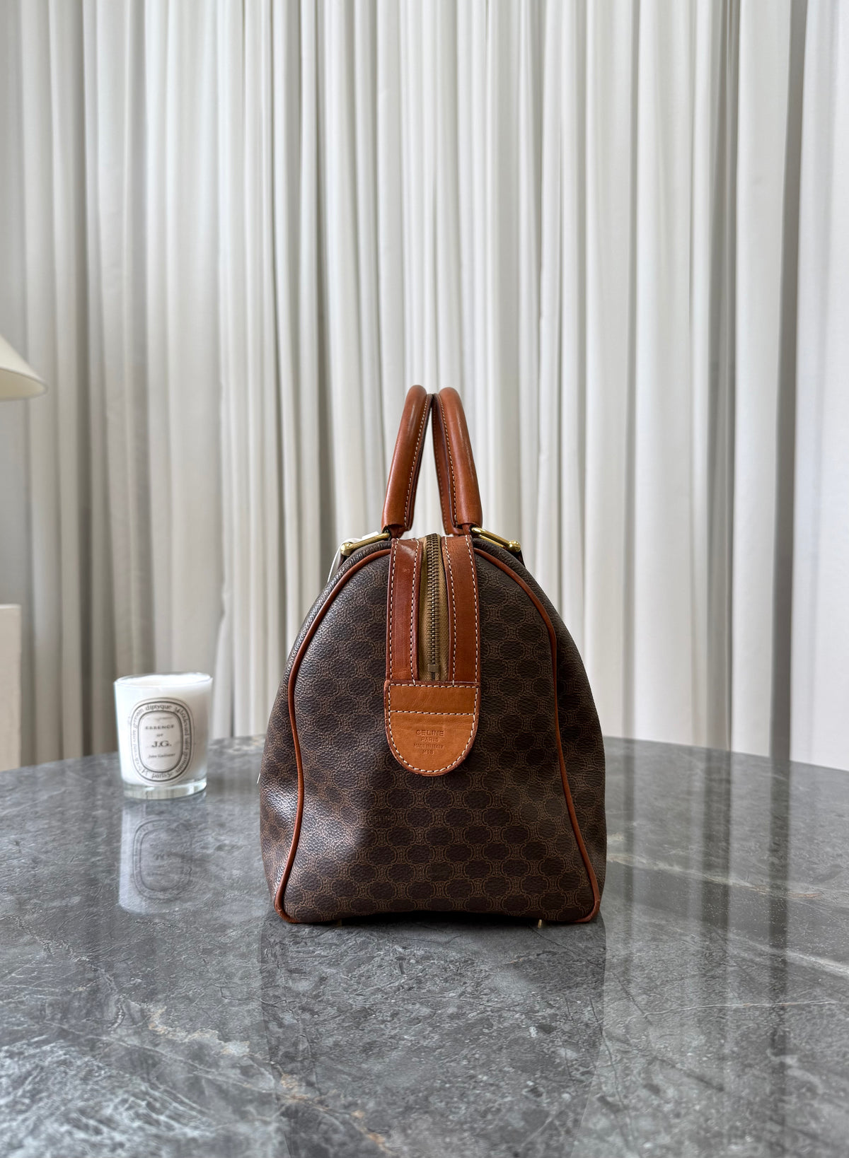 Vintage Celine Macadam duffle bag v monogram canvasu, foto 4