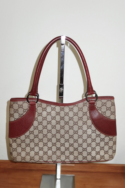 GUCCI GG SHOULDER TOTE BAG WINE