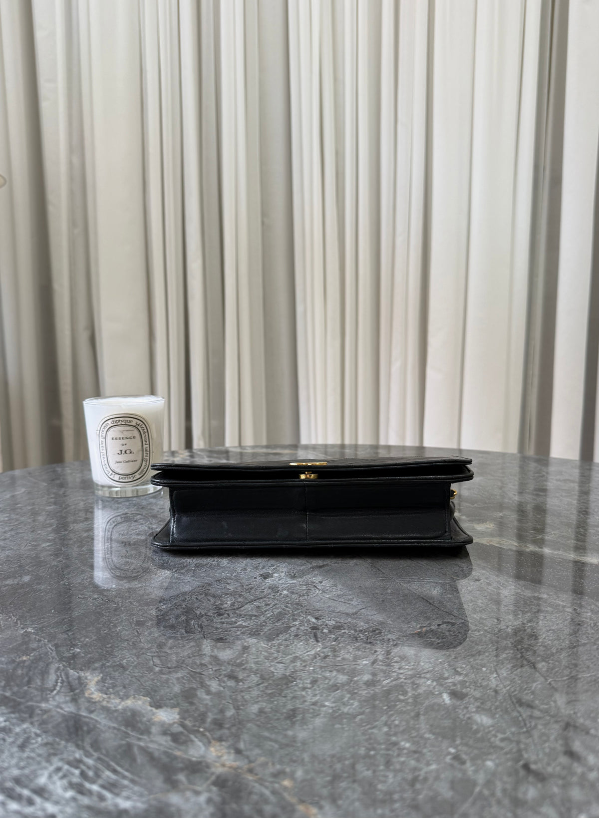 Chanel Full Flap Bag Lambskin Black 24K Gold HW