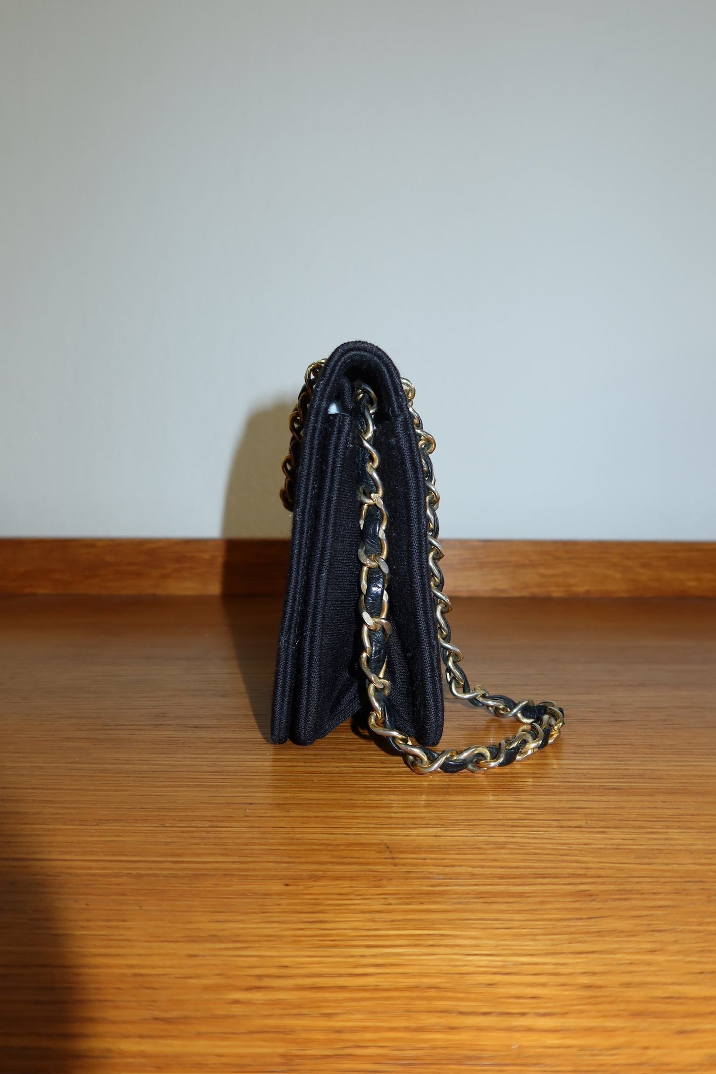 CHANEL BLACK WOC WALLET ON CHAIN