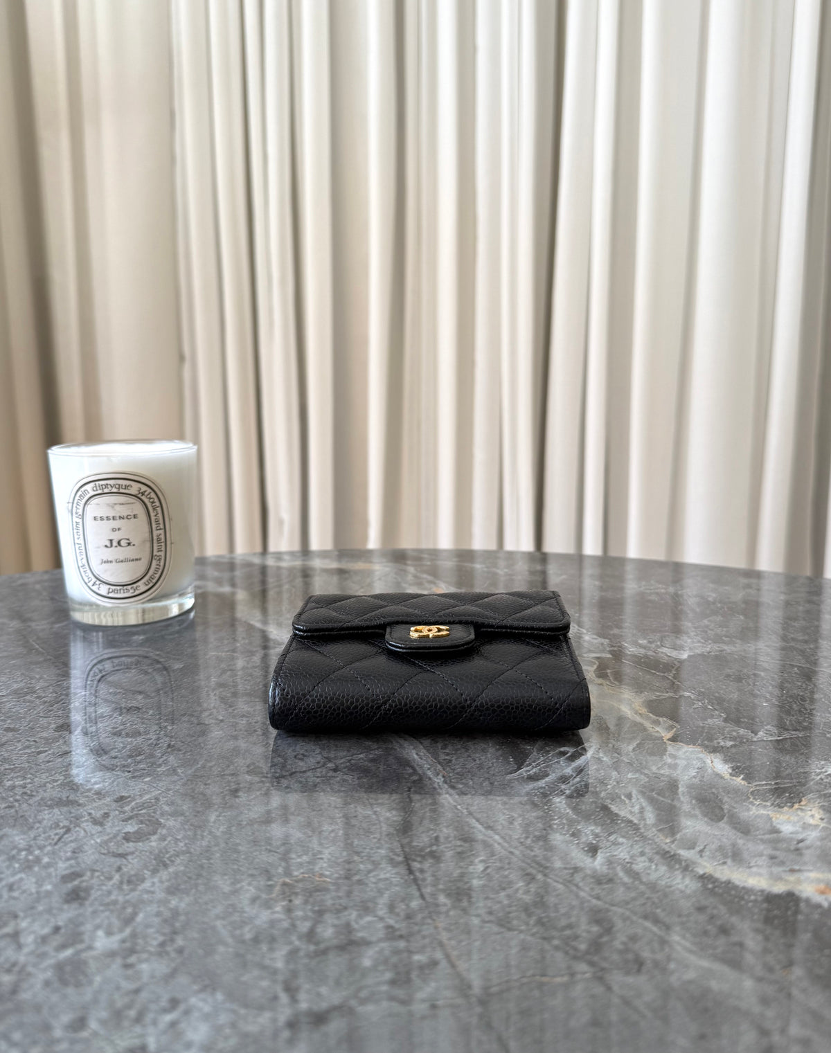 Chanel Caviar Wallet Gold HW Series 24