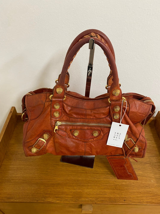 BALENCIAGA CITY BAG IN ORANGE