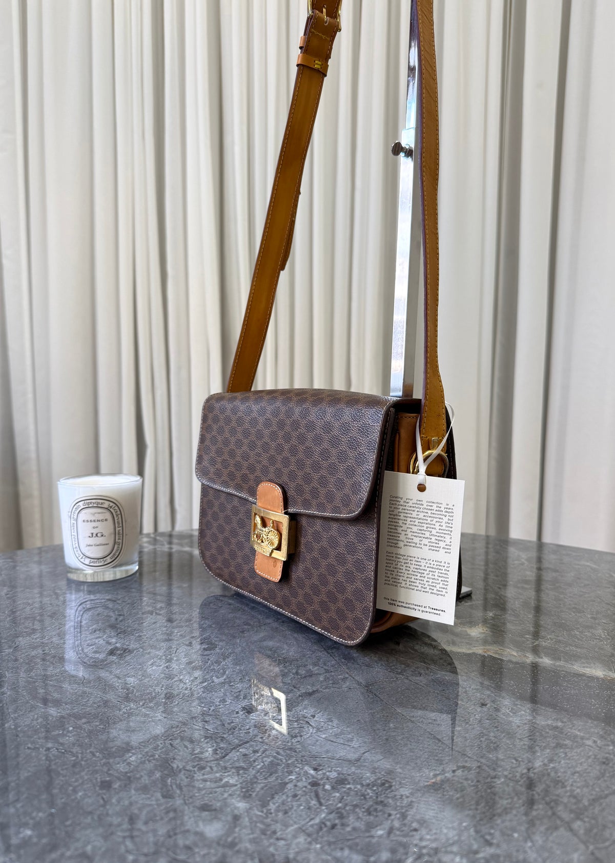 Vintage Celine Macadam kabelka se sponou horse carriage, foto 6