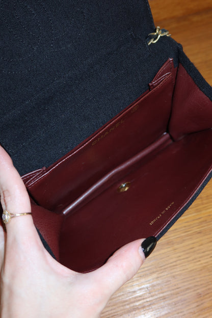 CHANEL BLACK WOC WALLET ON CHAIN