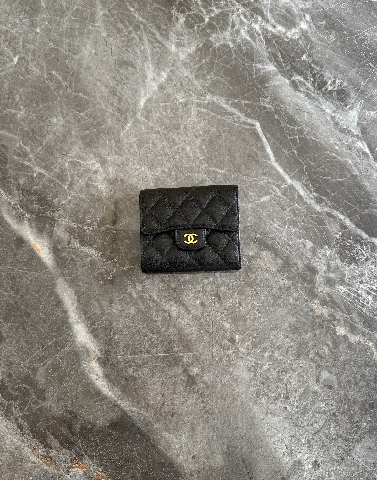 Chanel Caviar Wallet Gold HW Series 24