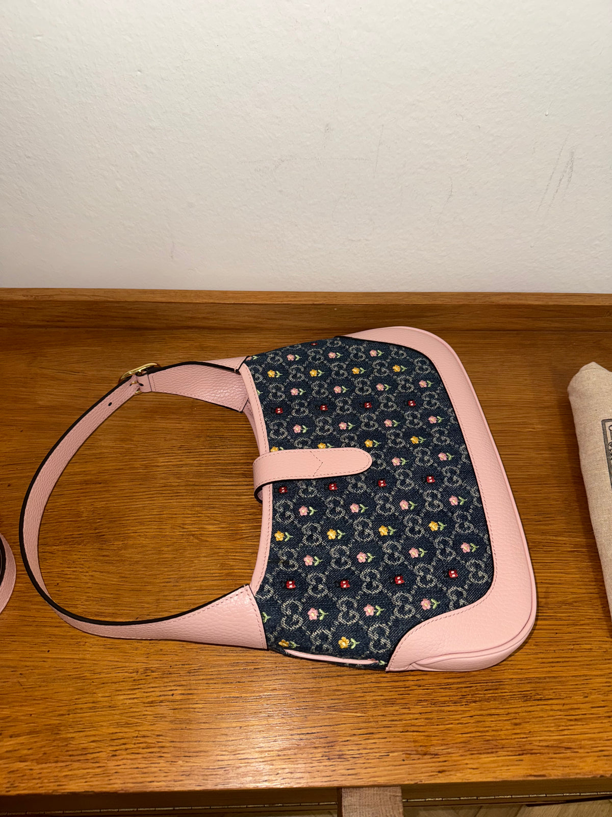 GUCCI JACKIE 1961 FLORAL DENIM