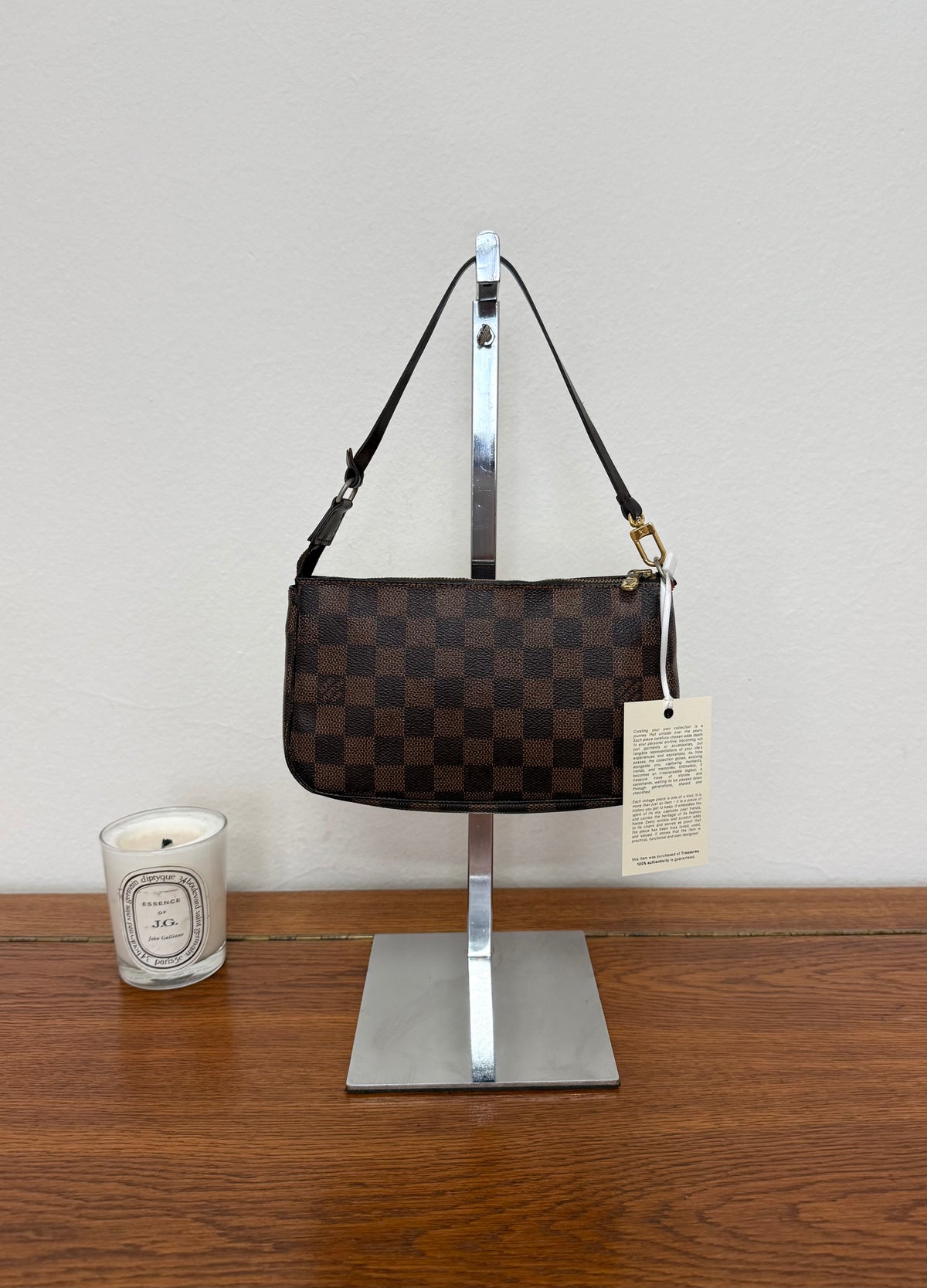 LV Pochette Damier Ebene Canvas