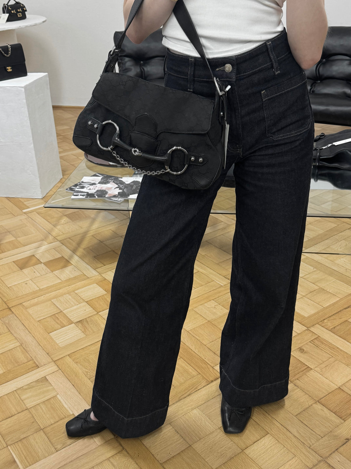 GUCCI HORSEBIT SHOULDER BAG GG