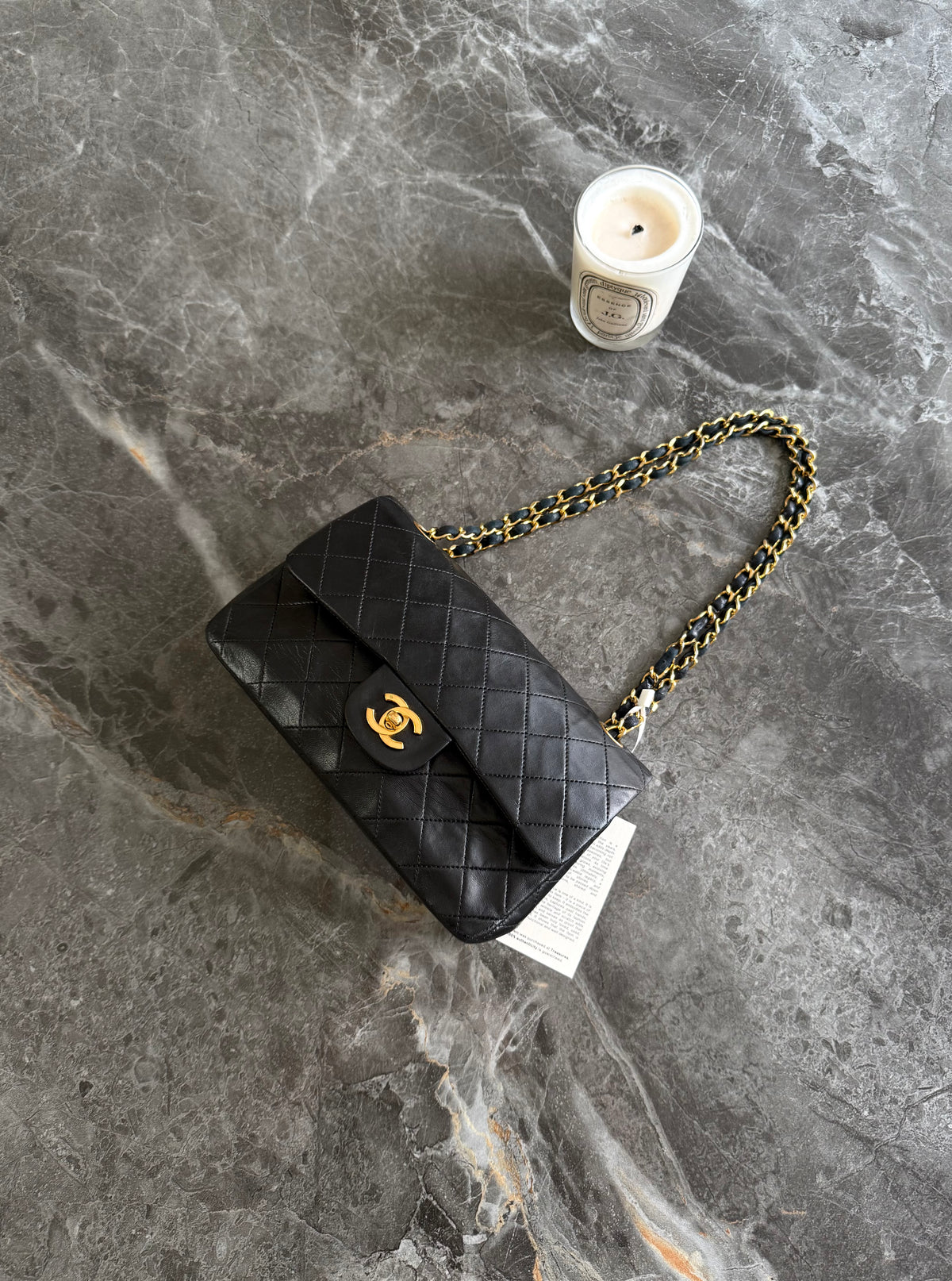 Chanel Classic Double Flap Bag Small Lambskin 24k Gold HW