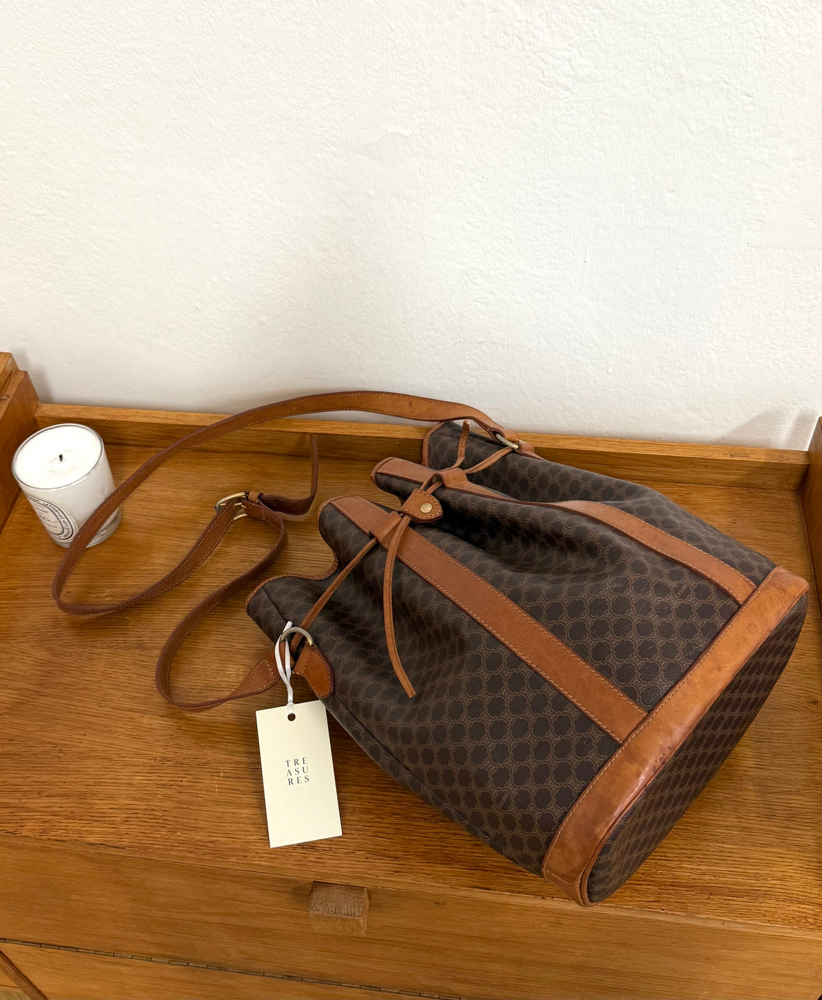 CELINE MACADAM BUCKET BAG