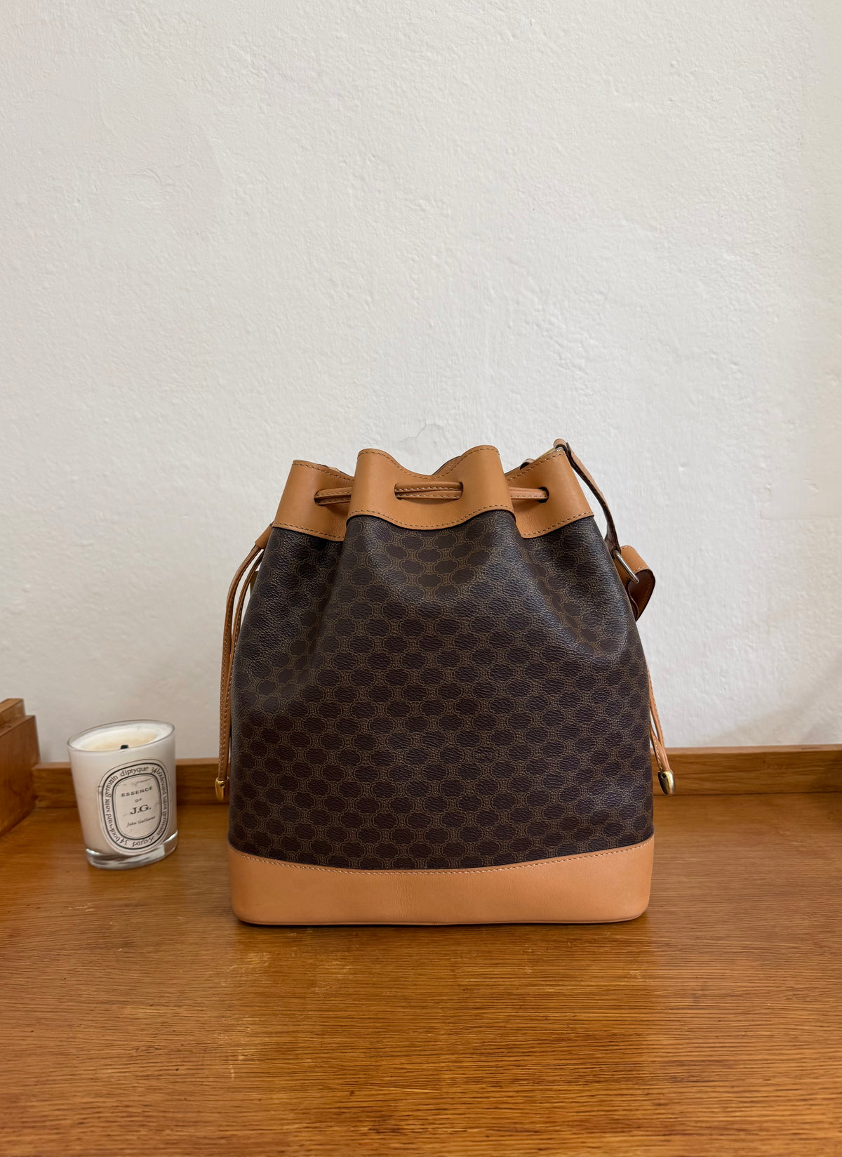 CELINE MACADAM BUCKET BAG & POUCH
